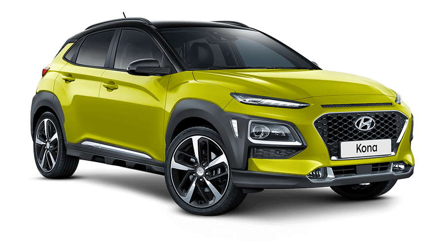 Hình ảnh Hyundai Kona 2022 92 Kona_Front_3_4_Acid_Yellow_Black_Roof