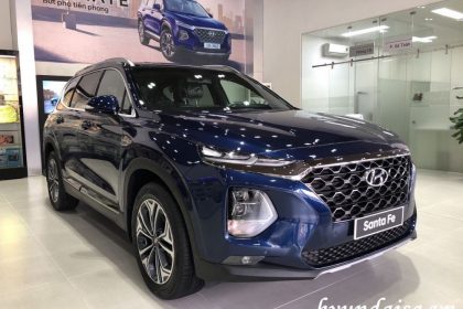 Hình ảnh Hyundai Santafe màu xanh dương
