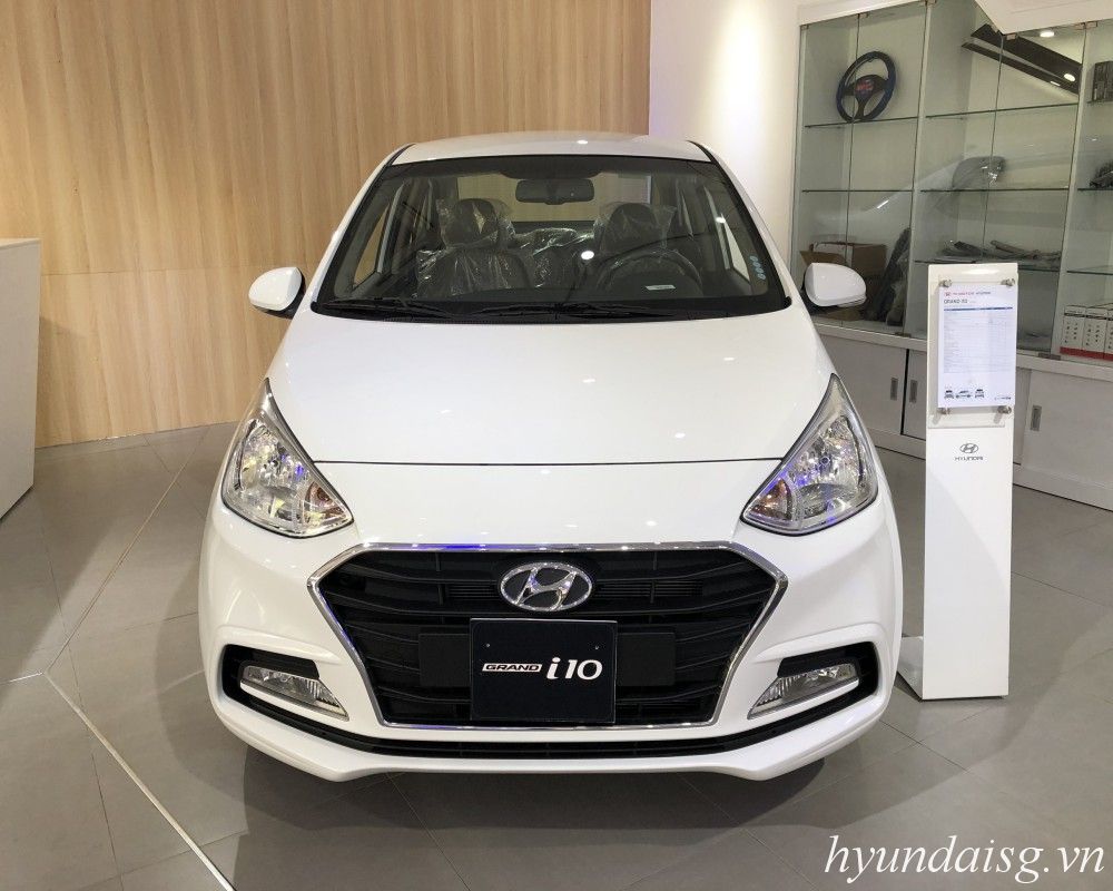 Hình ảnh xe I10 Sedan Gia Đình Màu Trắng (Số sàn) - Hyundai Sài Gòn