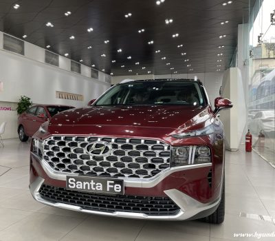 Hình ảnh Hyundai Santafe 2021 màu đỏ (bản cao cấp)