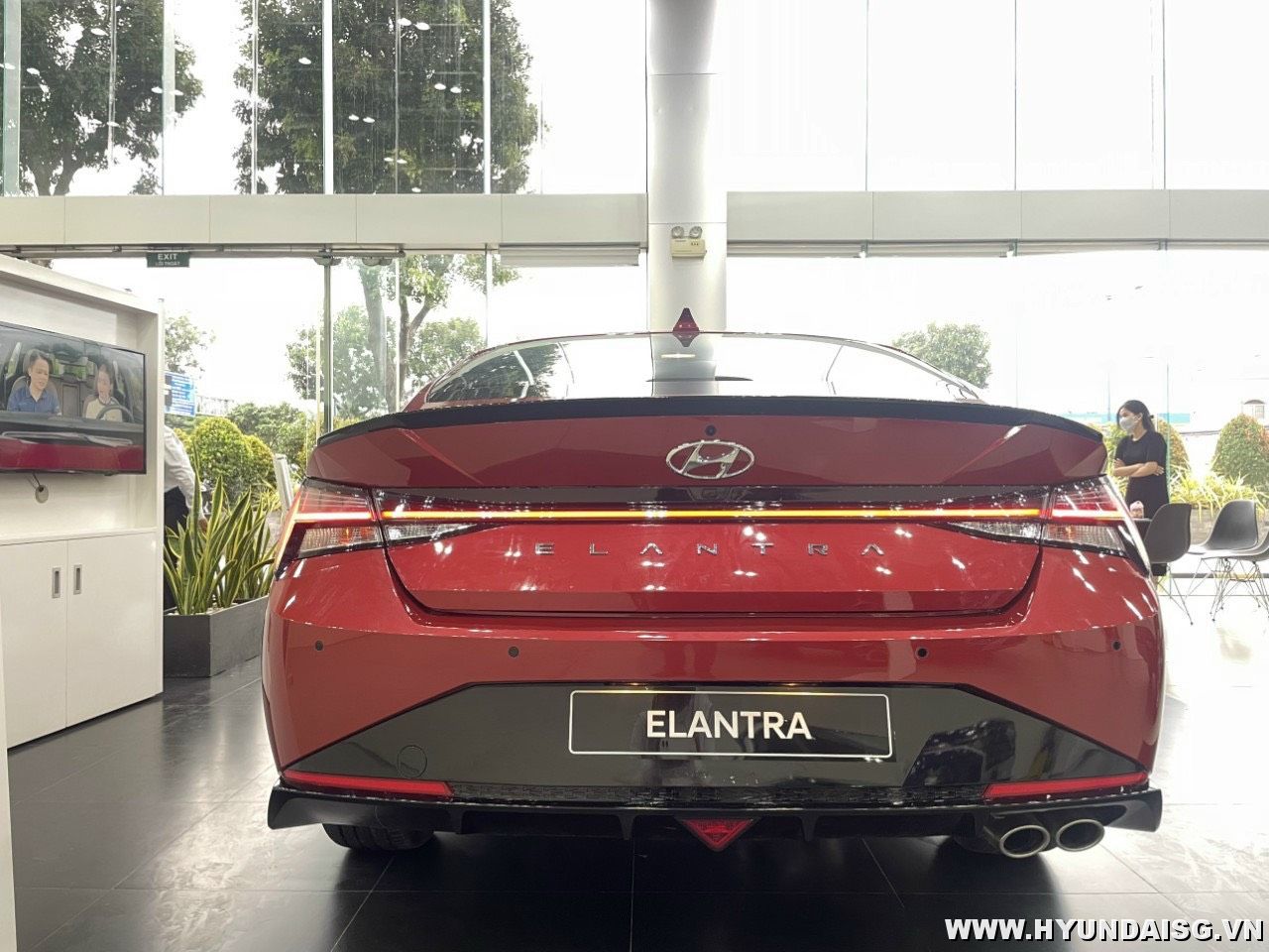 Hình ảnh Hyundai Elantra 2023 màu đỏ (bản Nline) - Hyundai Sài Gòn