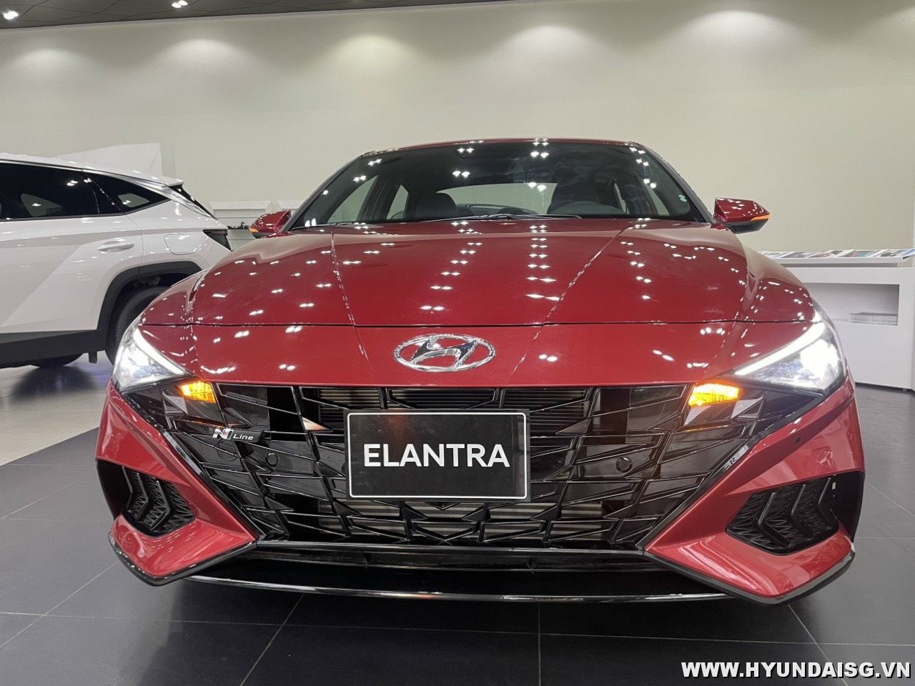 Hình ảnh Hyundai Elantra 2023 màu đỏ (bản Nline) - Hyundai Sài Gòn