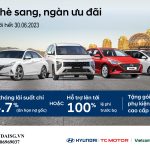 Bảng giá và ưu đãi xe Hyundai tháng 6/2023