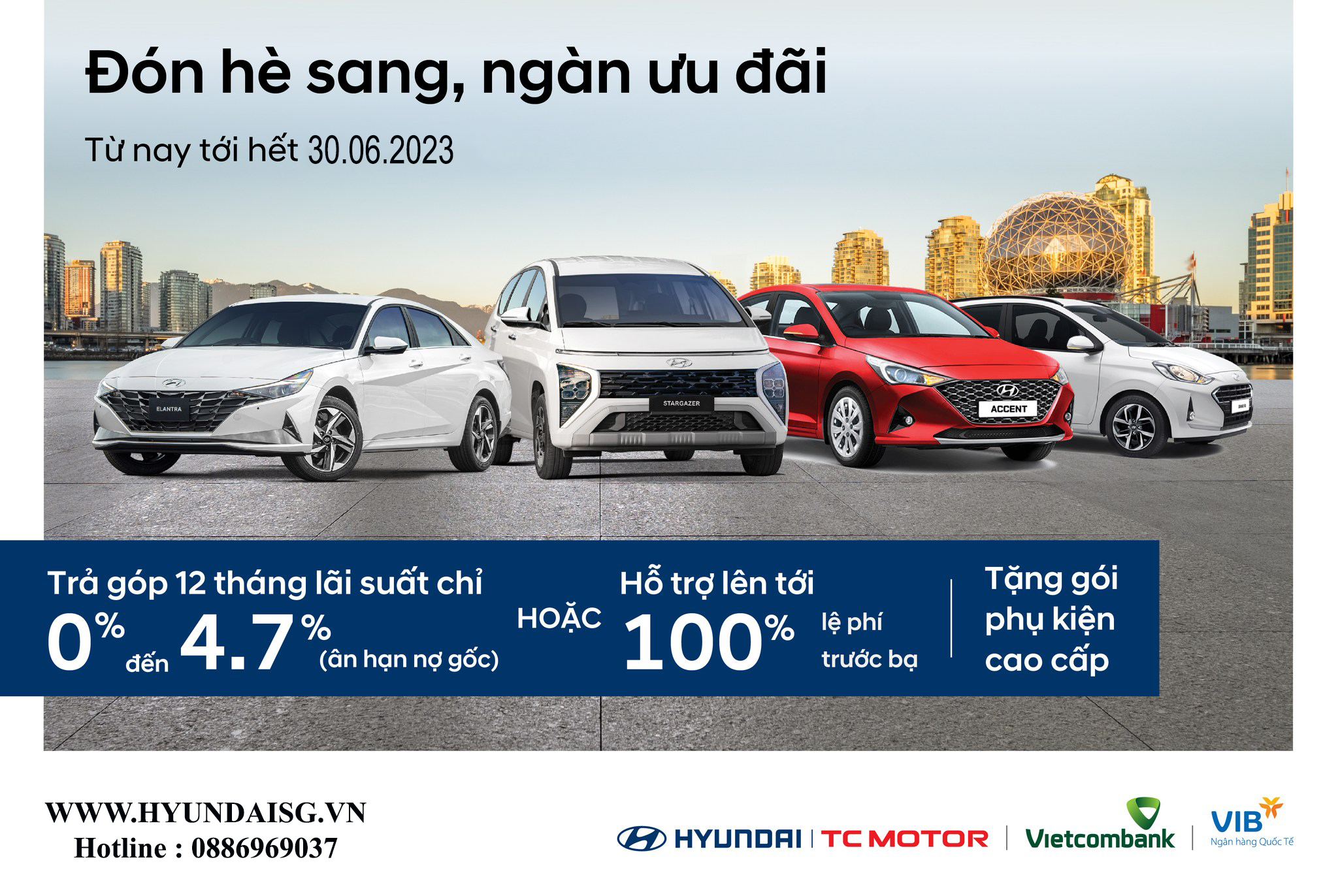 Read more about the article Bảng giá và ưu đãi xe Hyundai tháng 6/2023