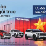 BẢNG GIÁ VÀ ƯU ĐÃI XE HYUNDAI THÁNG 09/2026 – MỪNG ĐẠI LỄ – ƯU ĐÃI ĐẾN 220 TRIỆU ĐỒNG